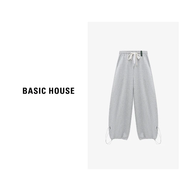 Basic House/百家好时尚休闲百搭宽松潮流抽绳长裤B0625B5N712
