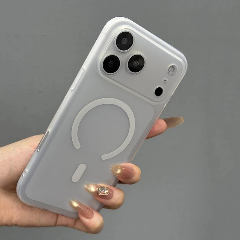 裸感超薄磁吸软壳适用苹果17Promax手机壳iPhone16肤感防指纹防摔