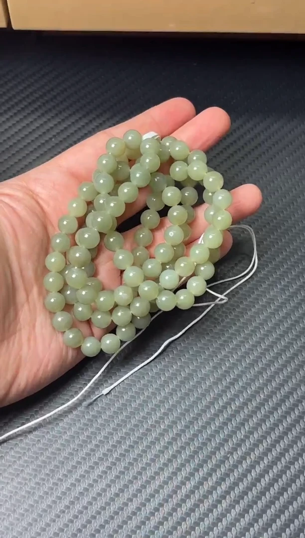 项链未镶嵌和田玉若羌微色差长链卡8mMh