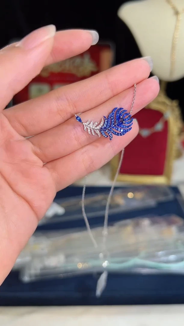 【闪购商品】蓝宝石颈饰18K金镶嵌BN14633#-W#91