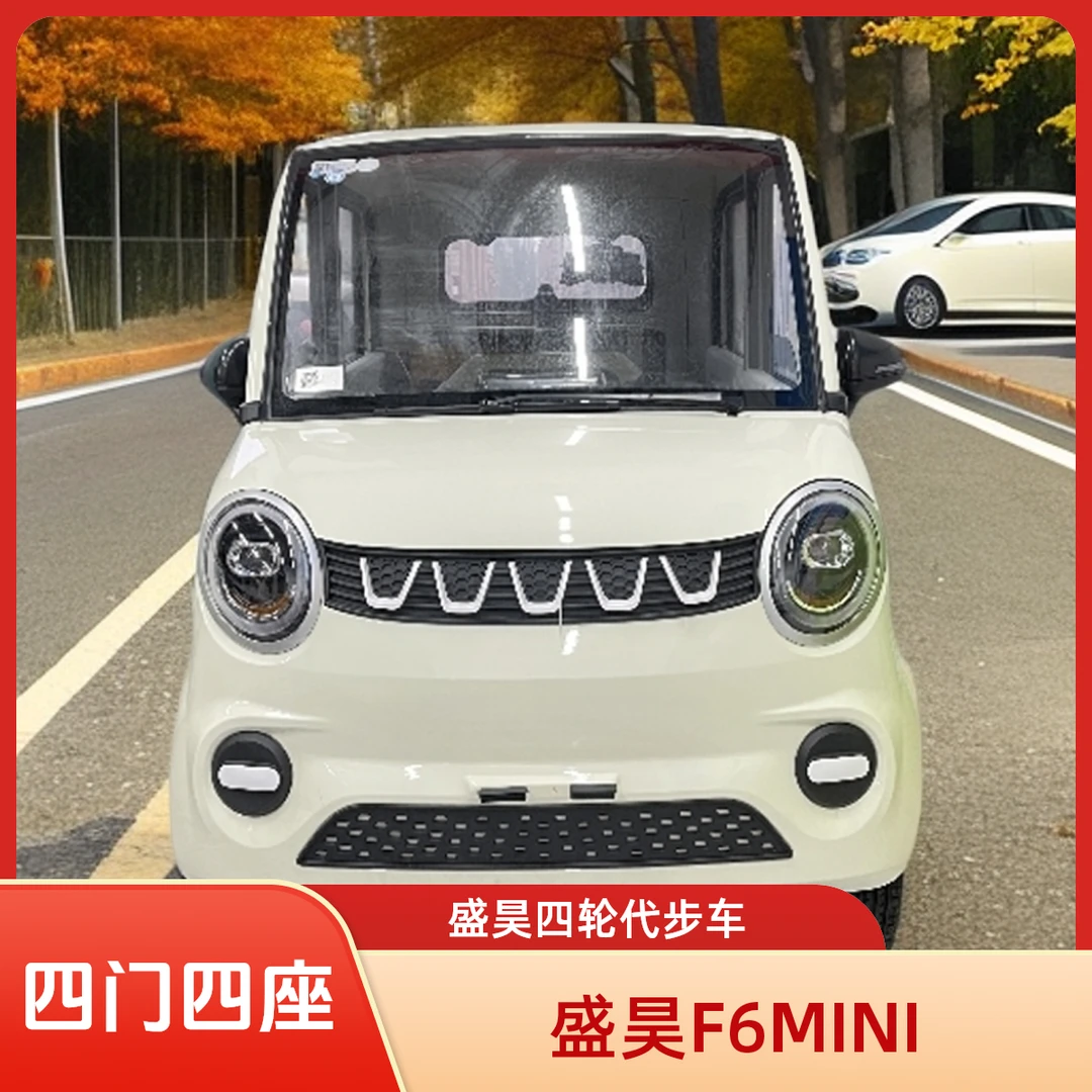 盛昊F6MINI四轮电动车家用代步车超大空间四门四座动力十足