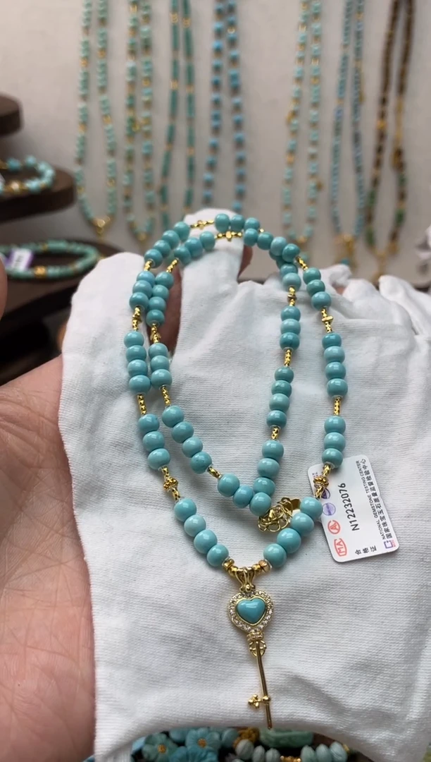 【闪购商品】绿松石项链银S925镶嵌76