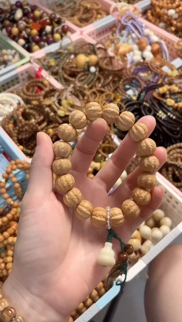 手串菩提根/象牙果猴头京八棱手串15.5mm