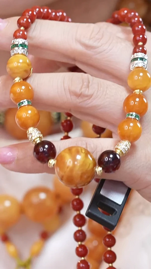 蜜蜡颈饰未镶嵌6475天然蜜蜡珠宝奇石云端妖孽全部保真