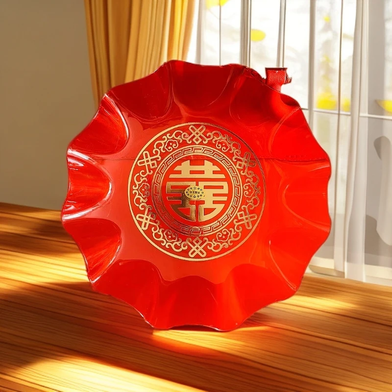 结婚男方女方果盘喜盘糖果盘家用水果盘精致中式水果干果盘必备