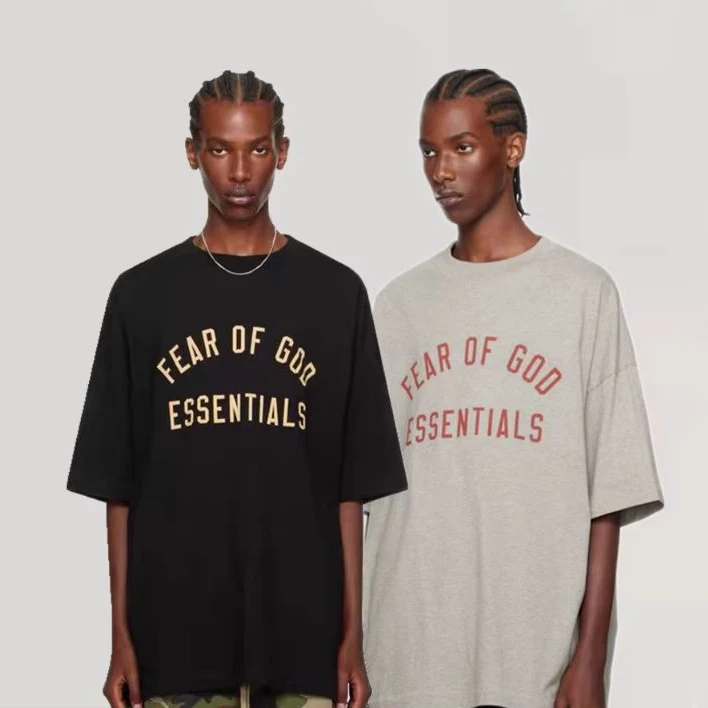 精梳纯棉短袖T恤重磅新款复线ESS潮牌美式高街宽松情侣男女夏季