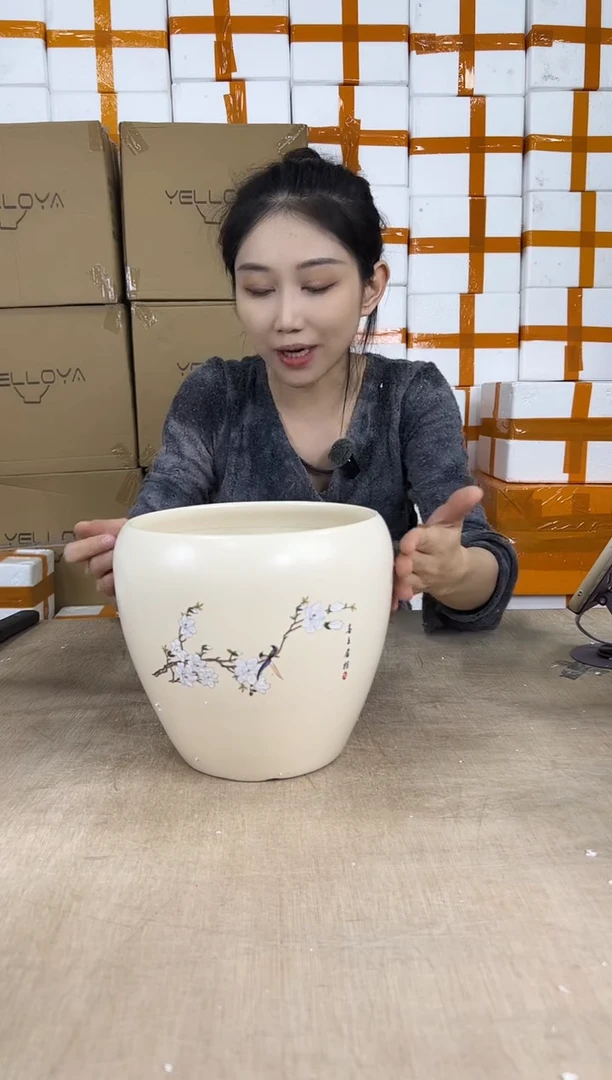蛋型喜上米黄中号19x19