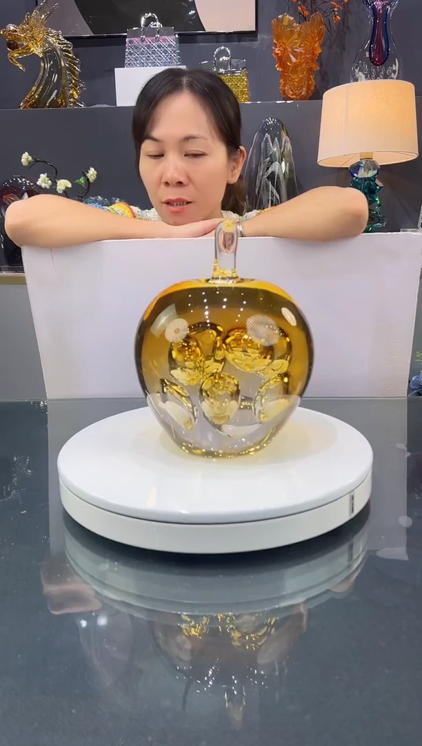 琉璃水晶琉璃摆件1个