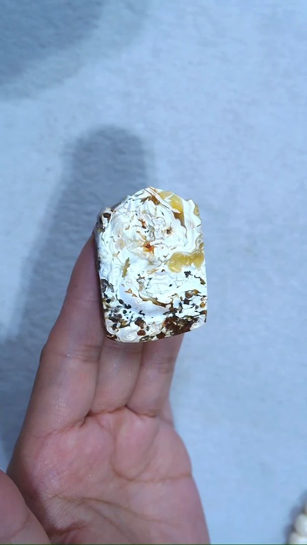 手链蜜蜡未镶嵌典藏级漆瓷白彩沁黄财神肖时清