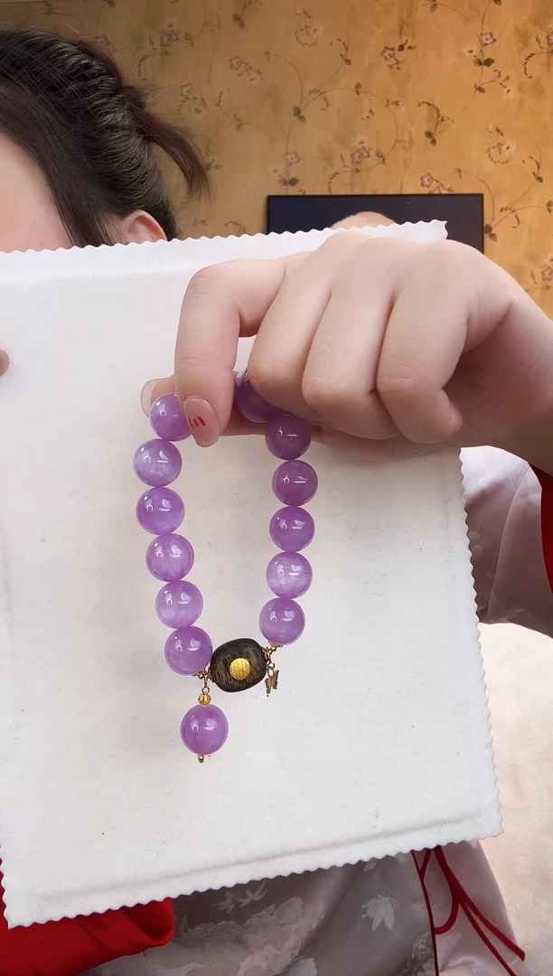 【闪购商品】锂辉石手串未镶嵌紫锂辉手串1006约14M