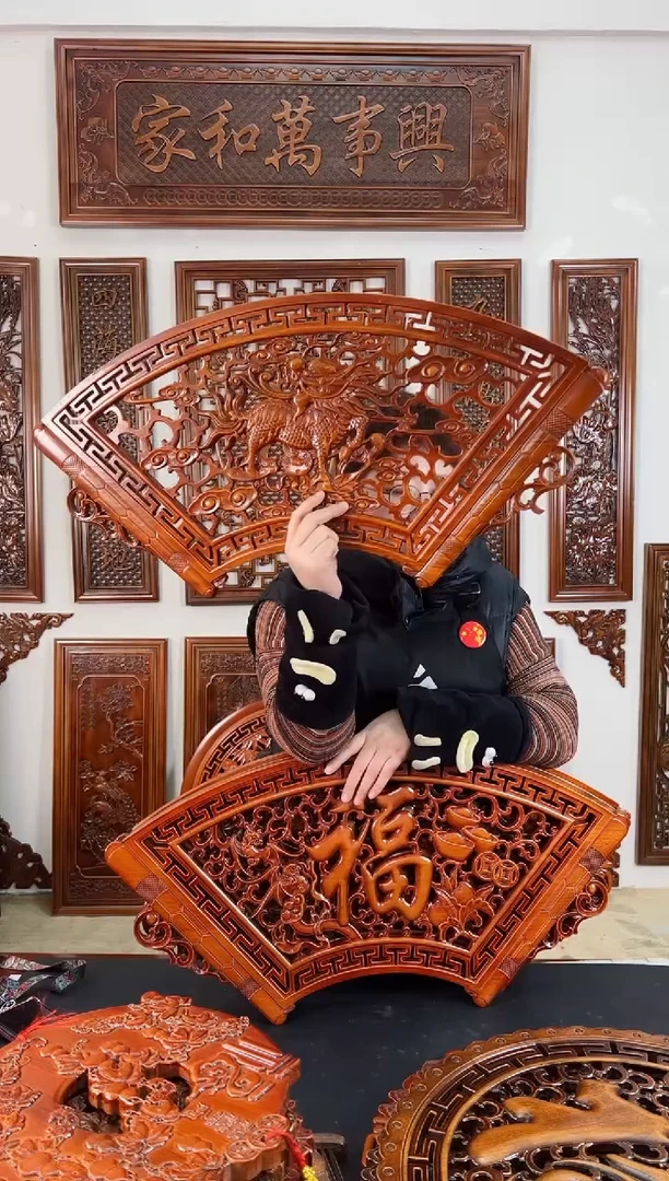 【闪购商品】香樟木木雕80*40  瑞兽麒麟