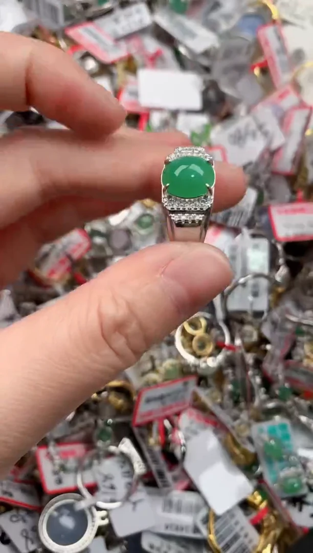 银S925镶嵌戒指翡翠11-11-11-    3