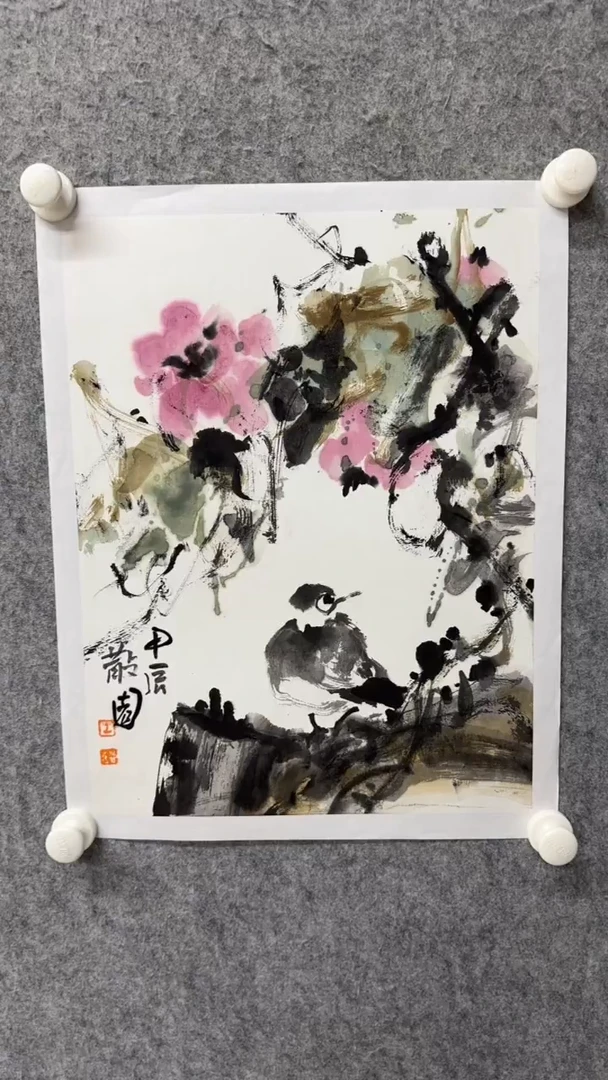 国画写意画花鸟画手绘