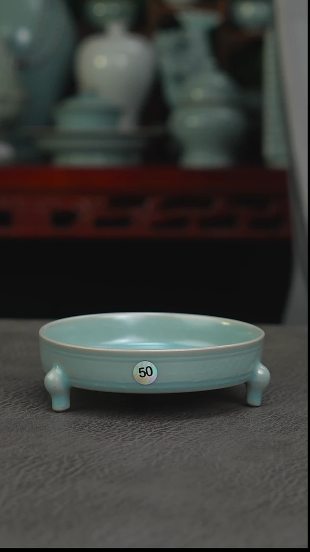 仿古件50号迷你三足笔洗微瑕简包-二