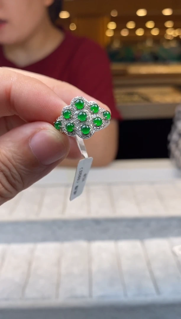 翡翠戒指未镶嵌天然翡翠拍一发一多样性发货