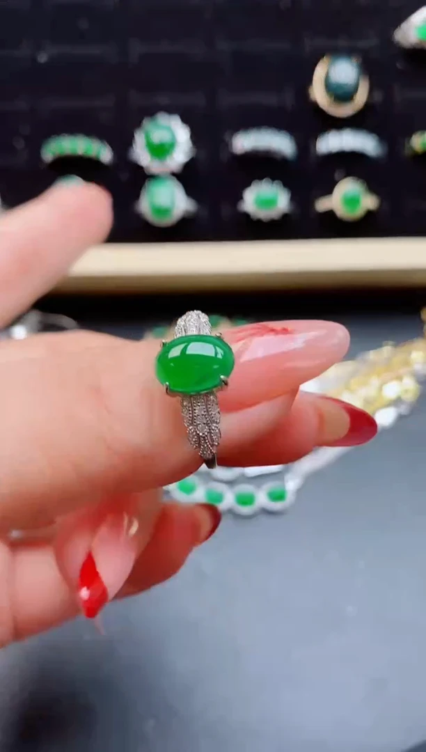 【闪购商品】翡翠戒指银S925镶嵌1321321