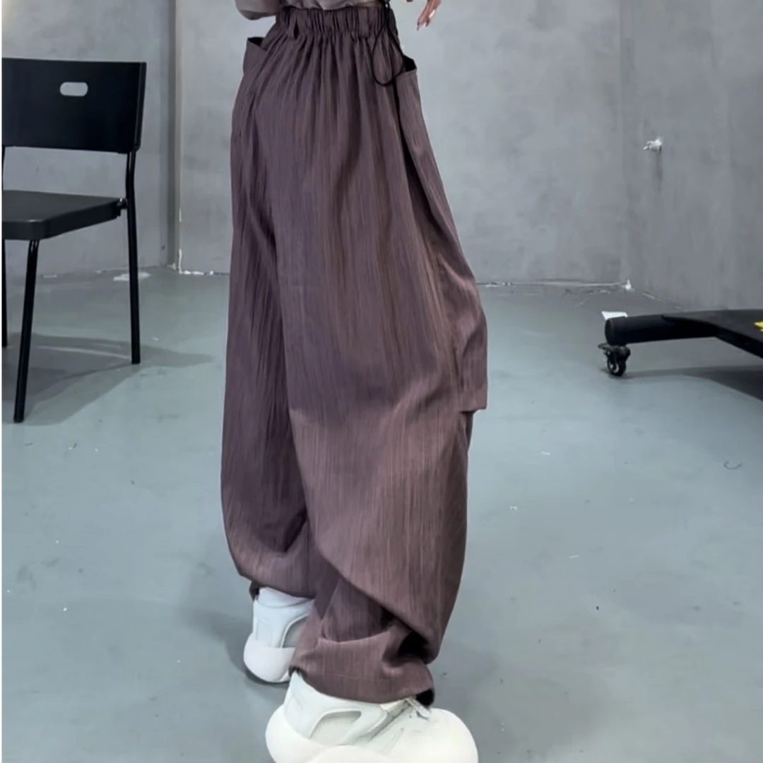 【大7定制】D300#夏款捏褶松紧腰宽松山本气球休闲裤女
