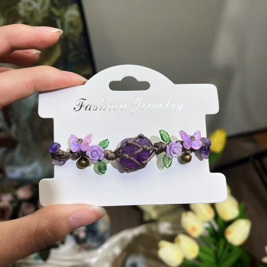 非金属布艺手链 手工Diy编织绳手链女款 macrame原创手作编绳手绳