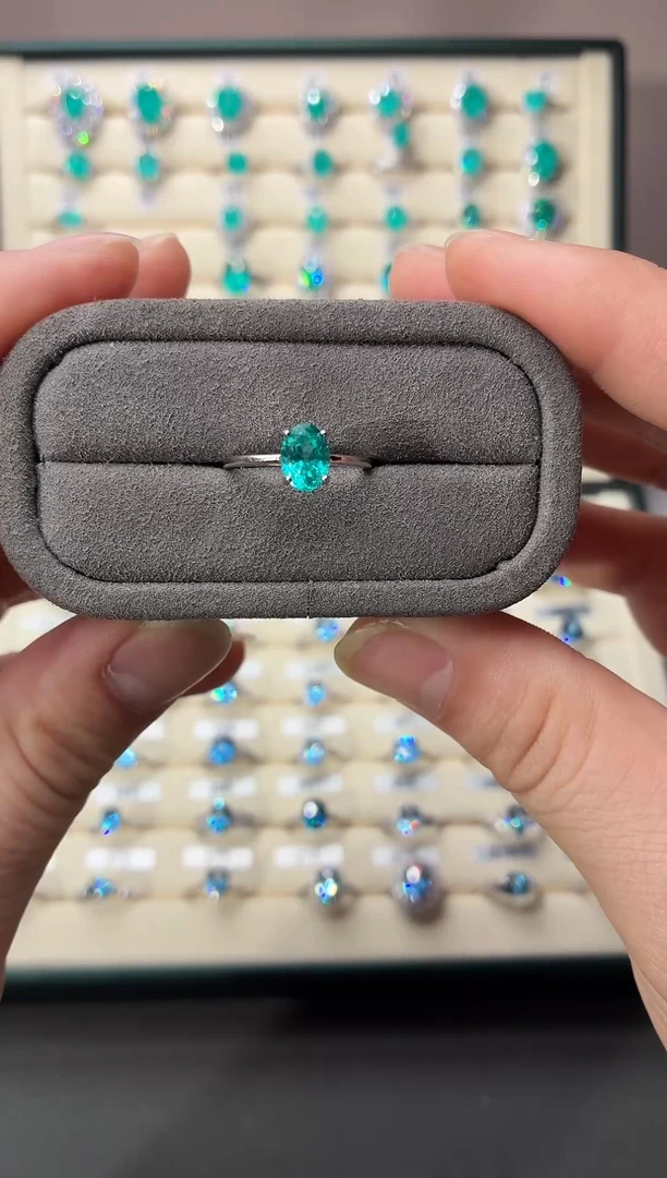 银S925镶嵌戒指碧玺0000