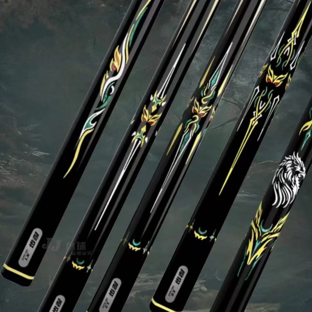 魔枭台球杆中式黑八小头杆一体通杆