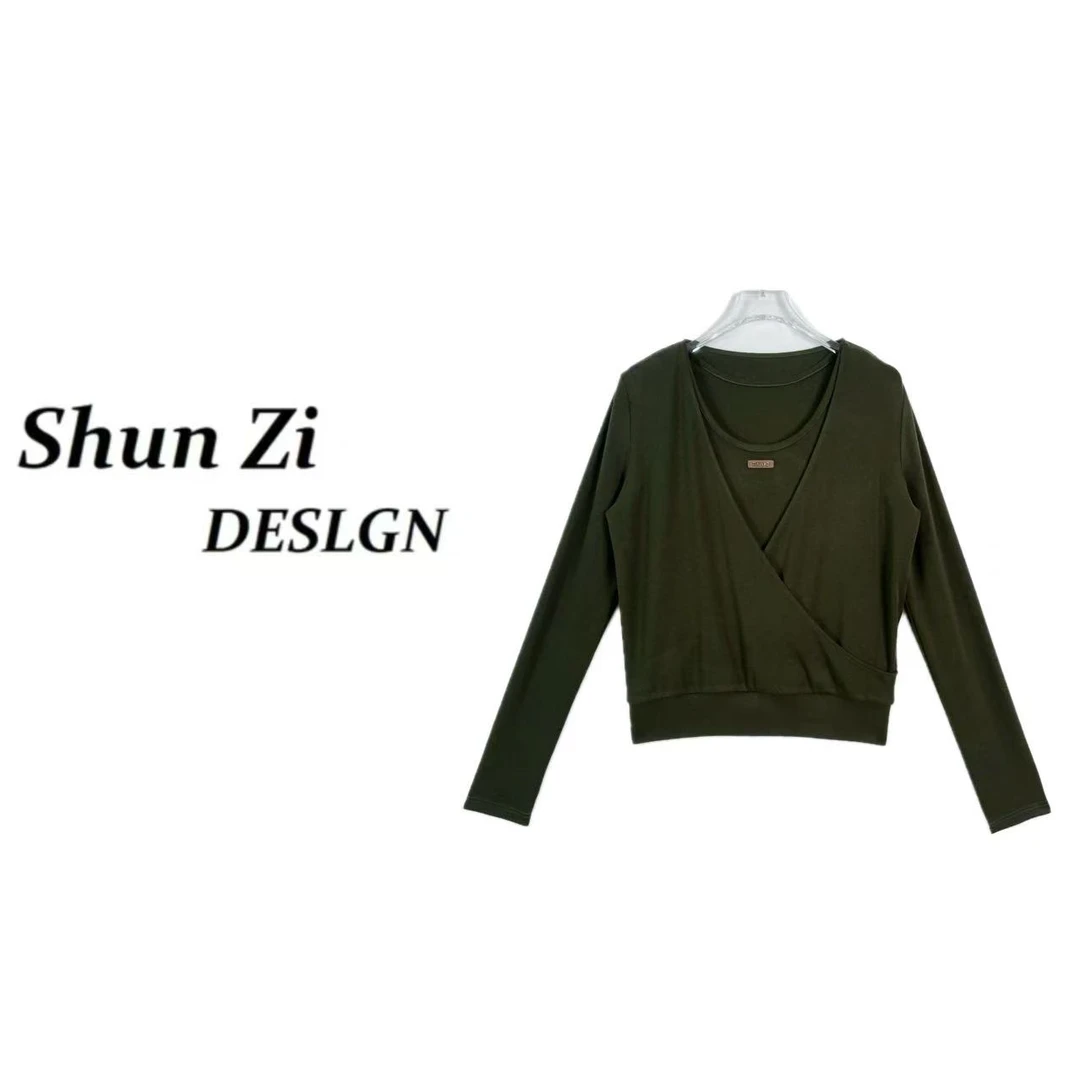 顺子/SZ9911 原创设计师秋季新款两件套显瘦气质长袖羊毛衫