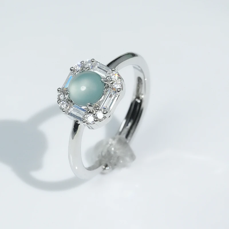 【直播专属浮力】天然翡翠蛋面戒指A货小众日常百搭轻奢-多样性发1