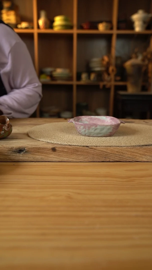 福利紫色系列的双耳四方碟1个