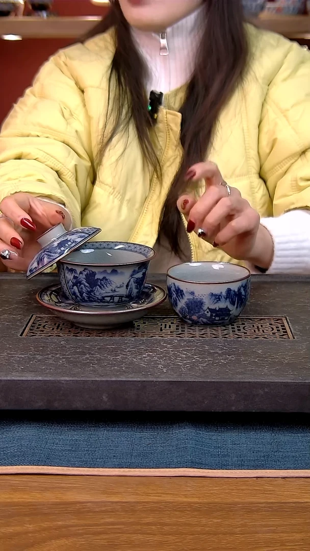 简装家用款2件套 老陶泥开片纹陶瓷茶具