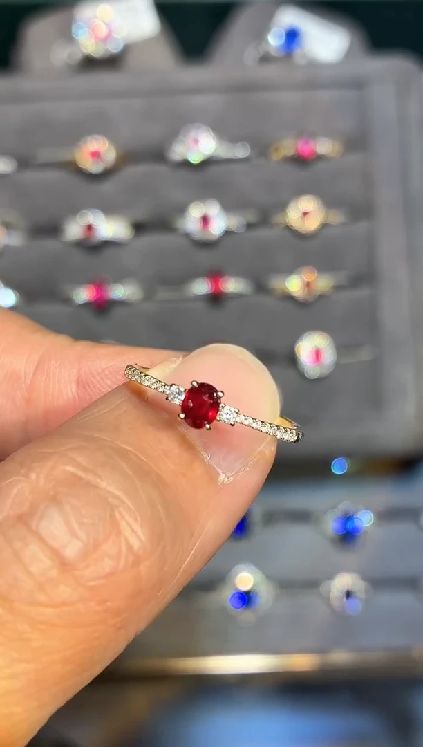 18K金镶嵌戒指红宝石【闪购】0.30ct/同步展会价