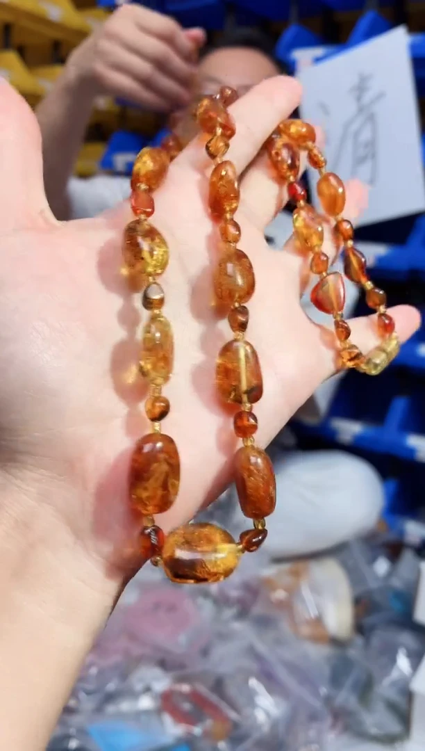 琥珀项链未镶嵌874