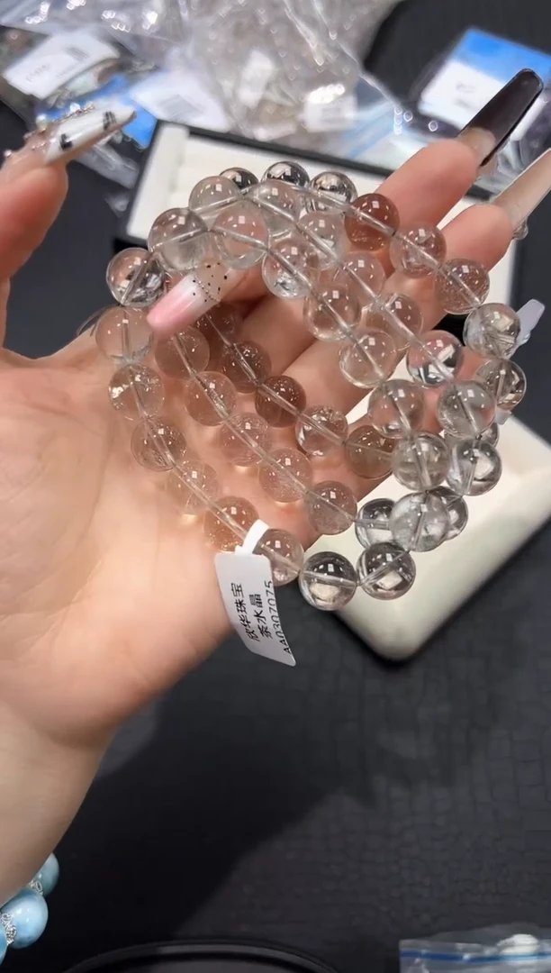 水晶手链未镶嵌5g多样性发其一【1条】默认微瑕11mm