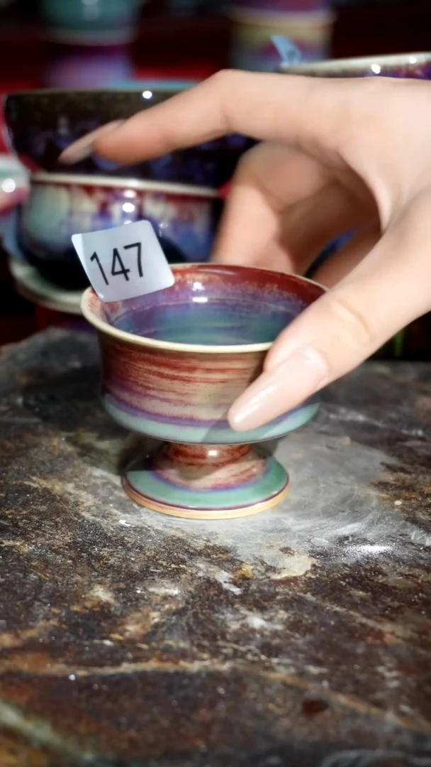摆件精品窑变钧瓷茶器