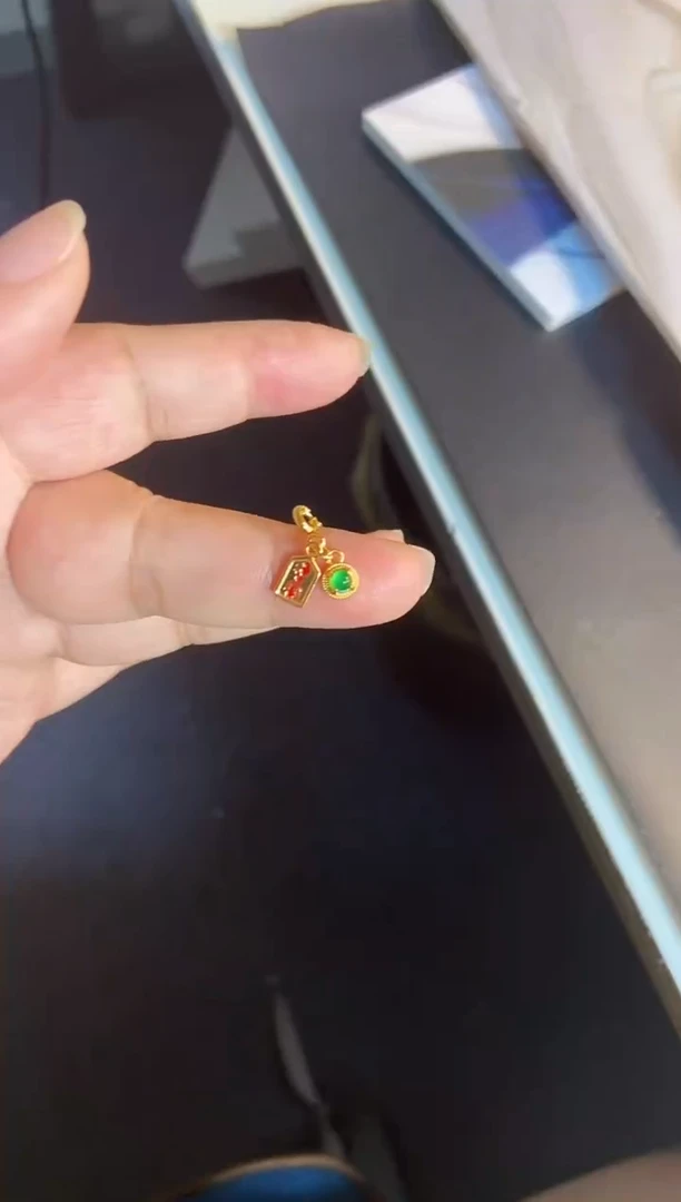 吊坠(不含链)银S925镶嵌翡翠1