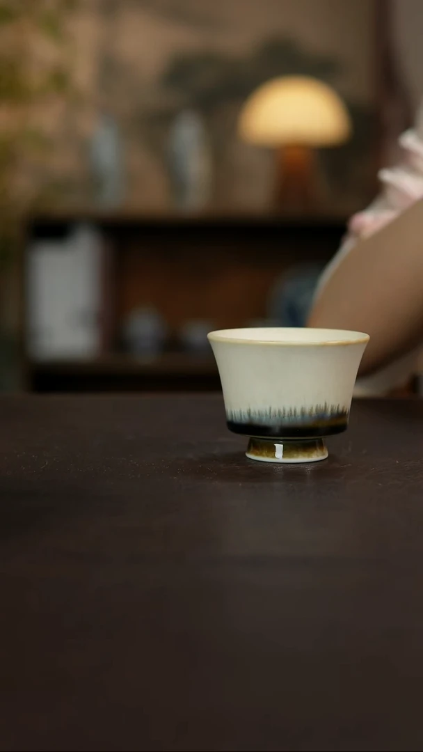 杯景德镇陶瓷杯碗柴烧多人
