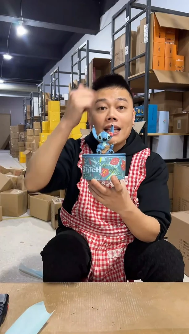 【闪购商品】杯喇叭花史迪仔首饰盒