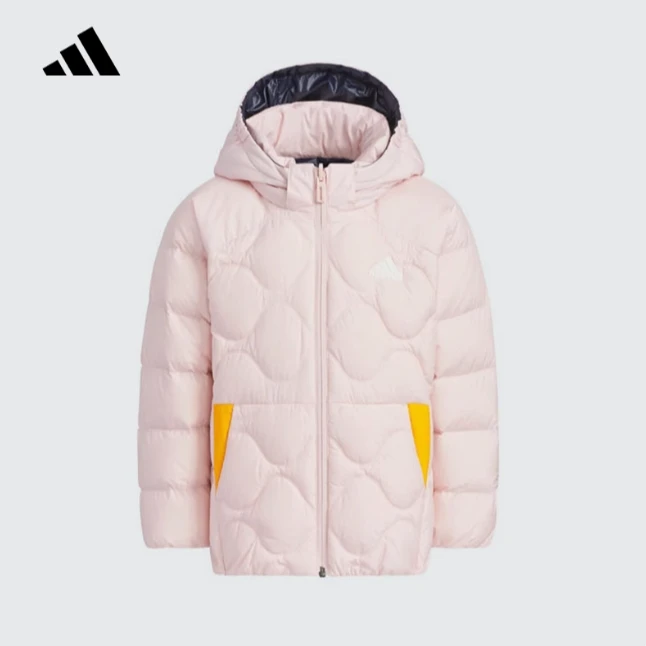 adidas/阿迪达斯24冬女童两面穿鸭绒保暖羽绒服御寒外套JJ5011