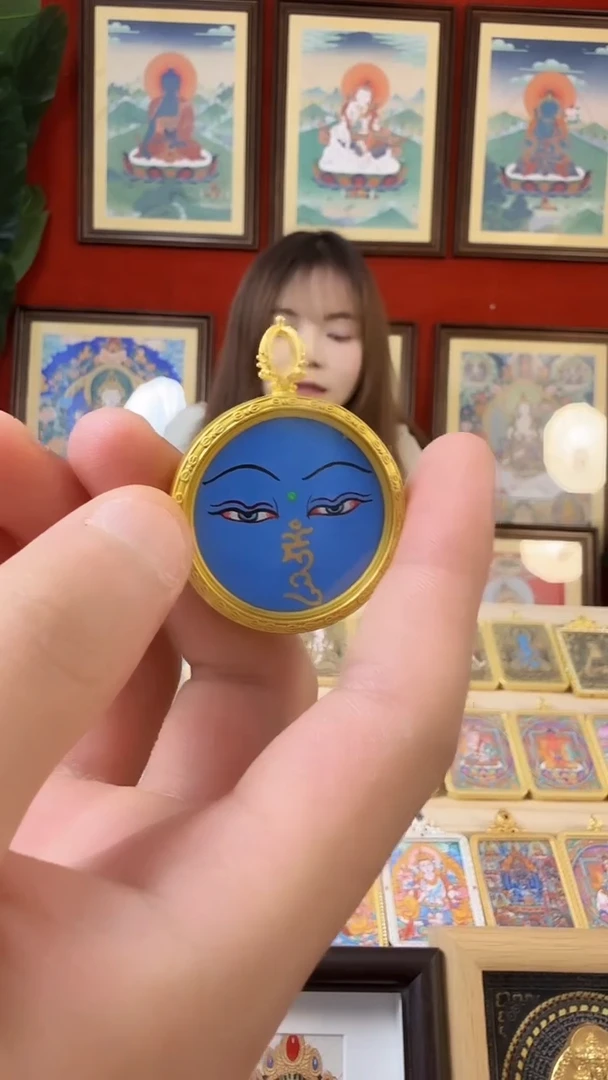 吊坠药老师-热贡纯手绘安安