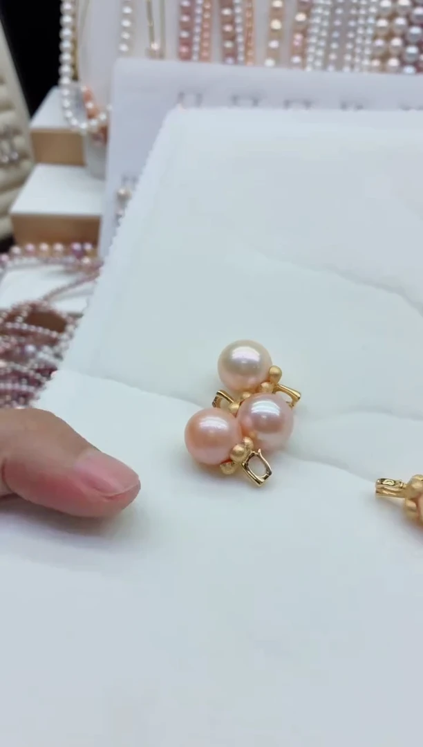 淡水珍珠银S925镶嵌吊坠(不含链)多样性发其一，非无暇