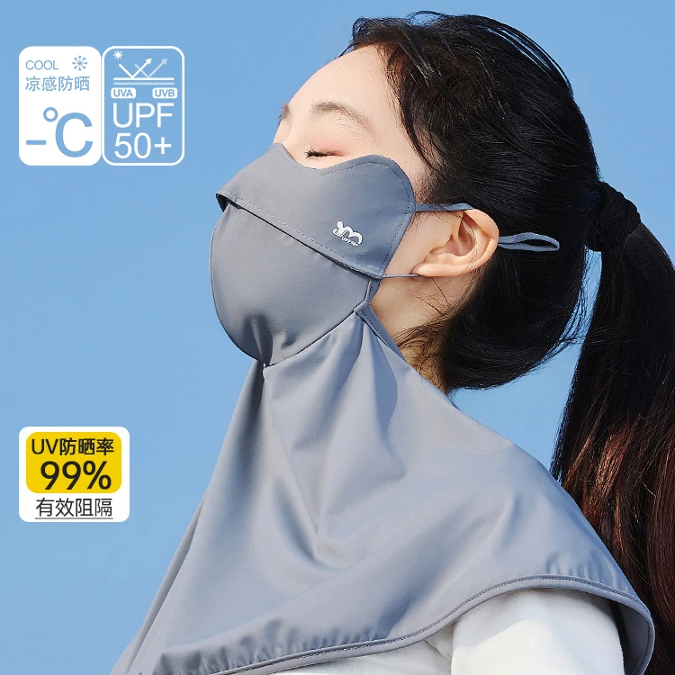【防晒面罩披肩】女士夏季防晒防紫外线户外骑行开车冰丝口罩透气