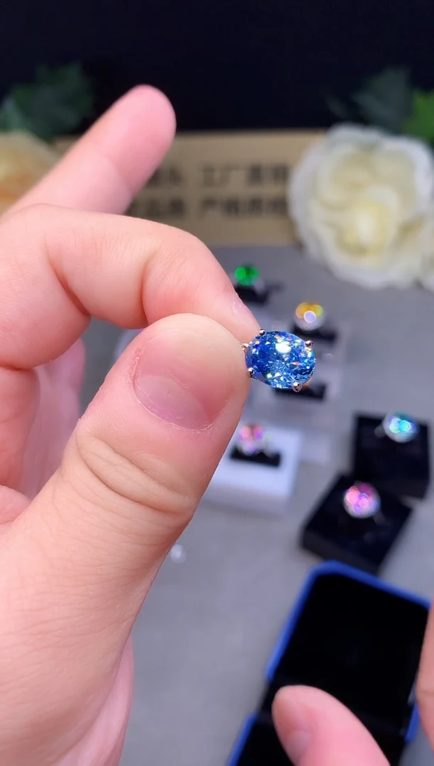 银S925镶嵌颈饰海蓝宝石1010