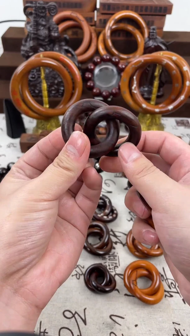 木桃木2.5六七星小乾坤圈一物一拍带挂绳