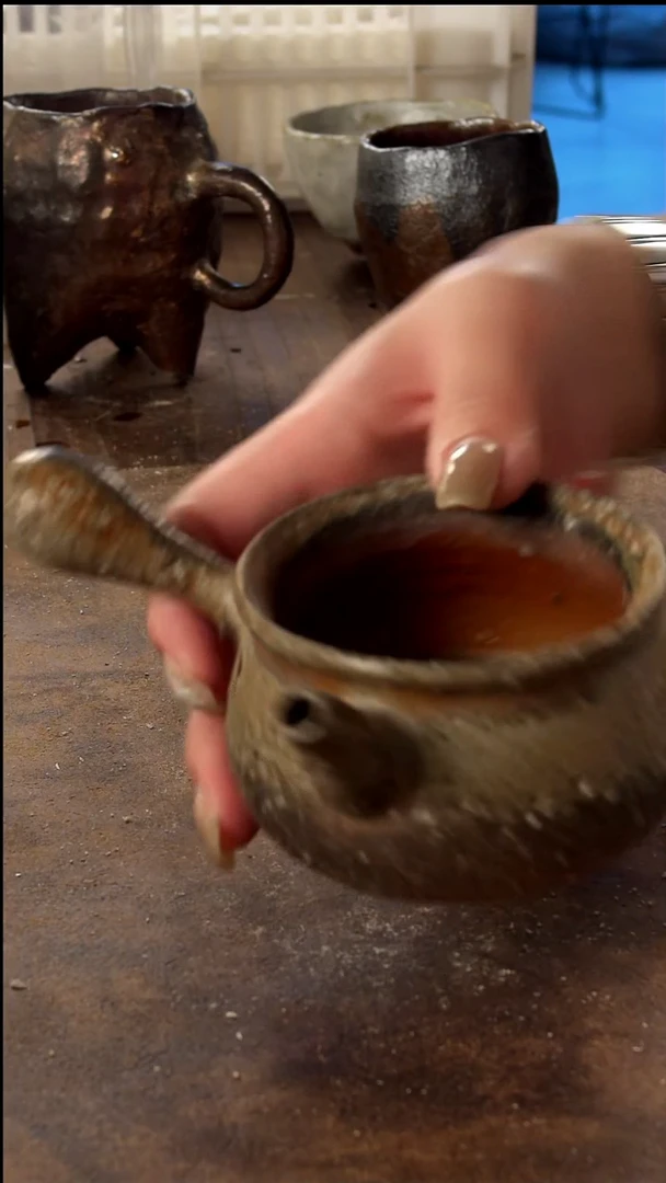 瓷片山乙柴烧高端茶具