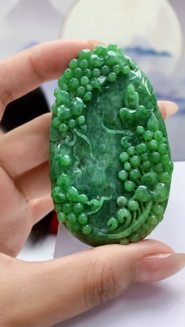 未镶嵌定制翡翠4852MM-毛货挂件66