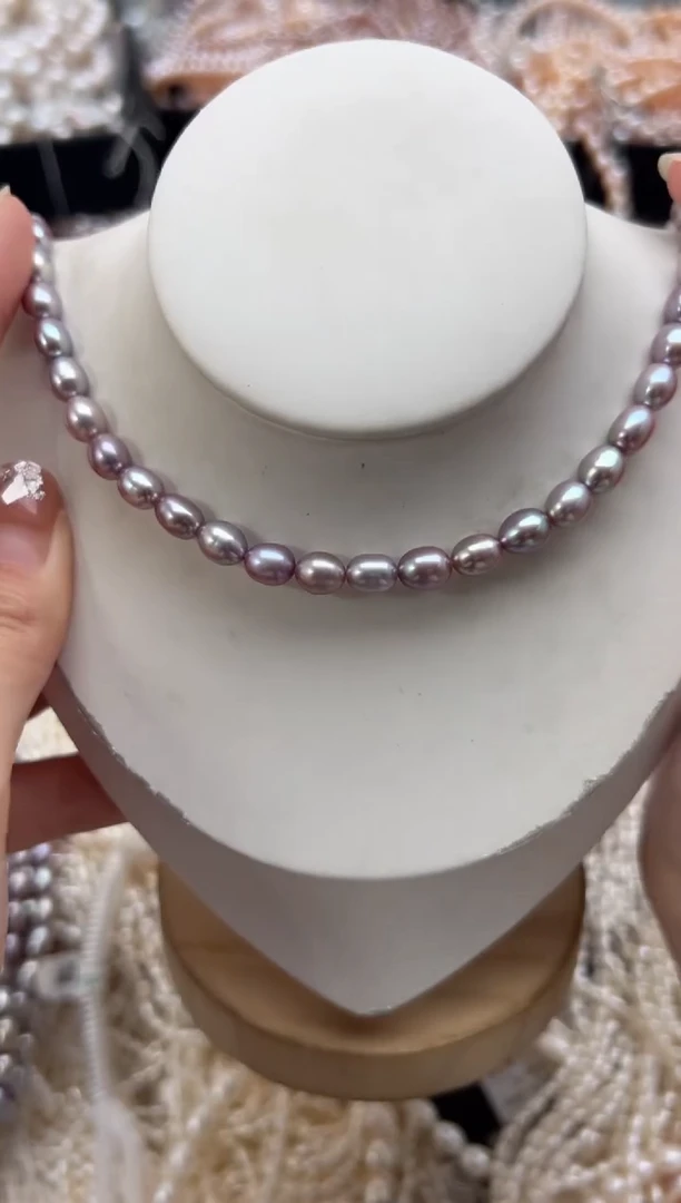 未镶嵌淡水珍珠福利强光*珍珠项链（无核6mm左右）