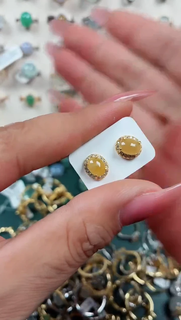 银S925镶嵌戒指翡翠.