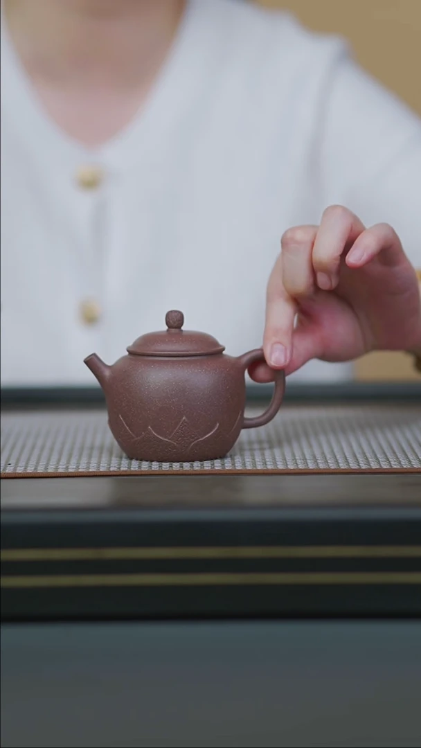 茶壶紫砂11-半手紫玉金砂菩提150cc