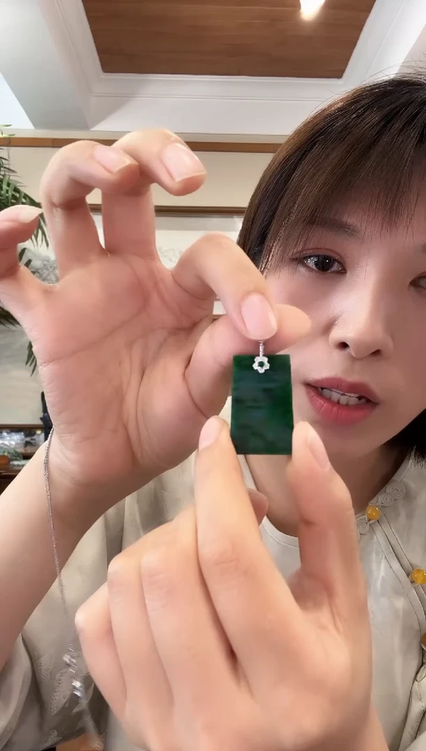 翡翠未镶嵌颈饰国风