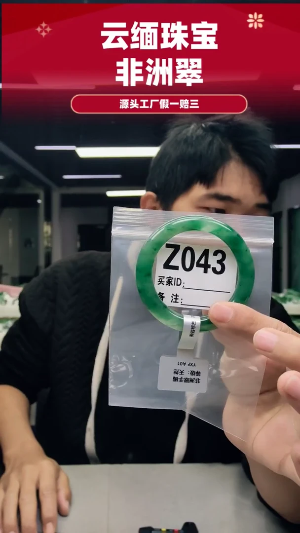 未镶嵌手镯石英质玉（非洲翠）52圈口Z043