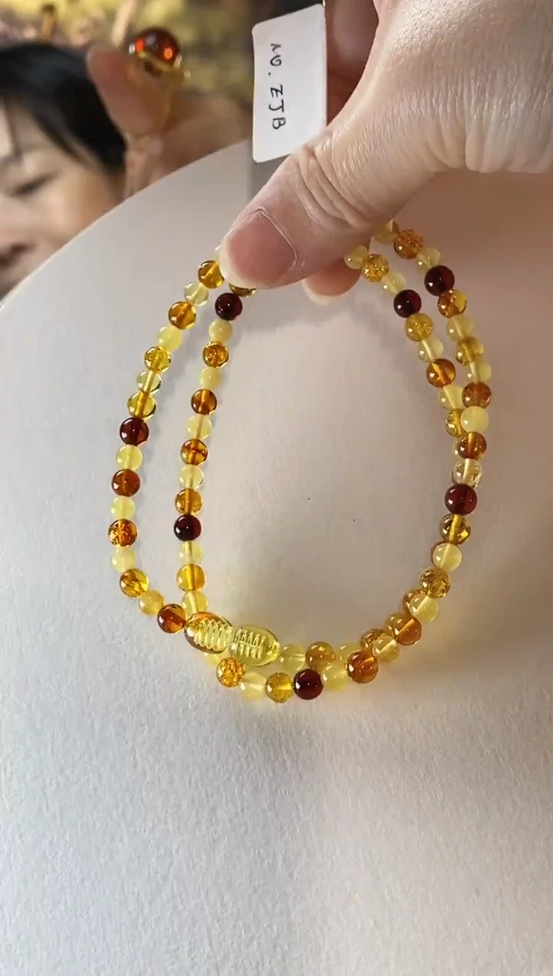 【闪购商品】琥珀颈饰未镶嵌多宝项链5+