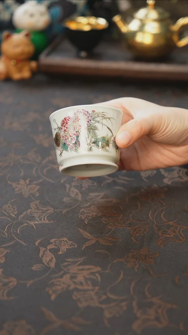 杯景德镇陶瓷杯碗柴烧多人